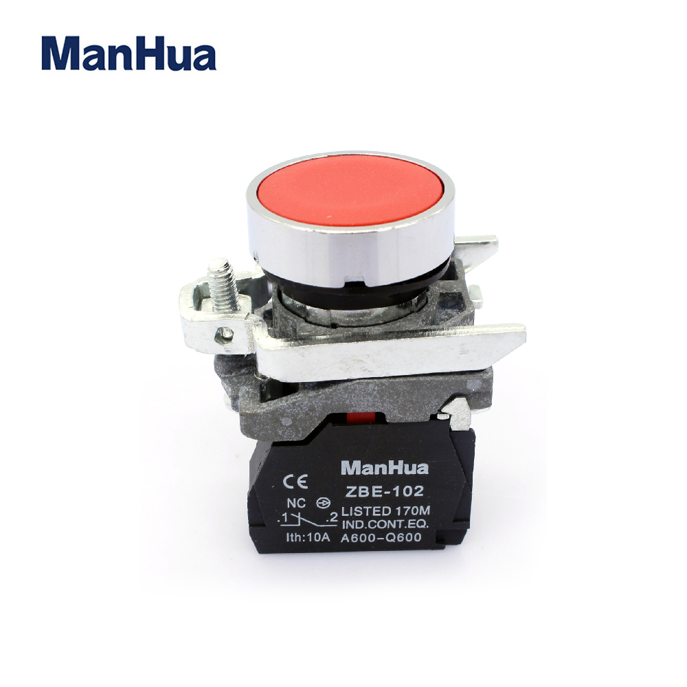 new style good quality XB4 series red color push button switch XB4-BA42 