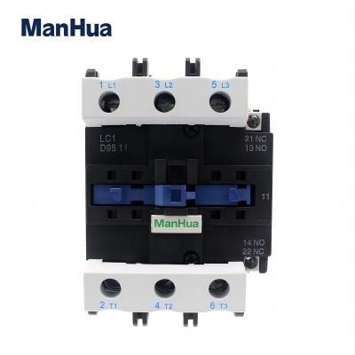 AC Contactor LC1-D95 95A 220V 50/60Hz Electrical Contactor Din Rail Mounted 3P+NO+NC