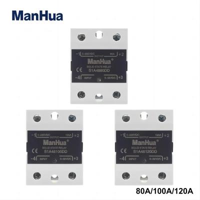 SSR 80A/100A/120A 3-32VDC Input 5-220VDC Output Single Phase DC to DC SSR Solid State Relay Module