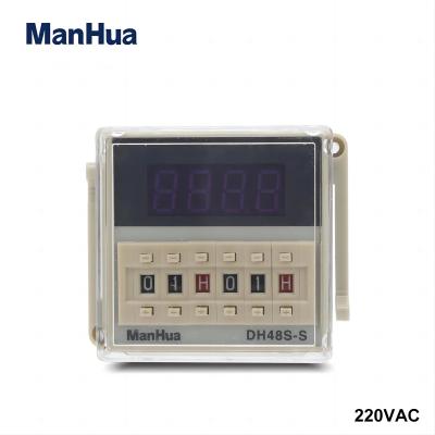 DH48S-S/1Z  0.1S-99H 220VAC On Delay Operation Timer Relay With 8 Pins Socket Base