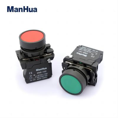 XB5-AA42 red & XB5-AA31 green 22mm Flat electrical circuits control push button switch spring return