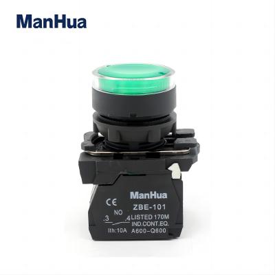  XB5-AW33M5 high quality waterproof industrial metal round flush push button with LED lamp