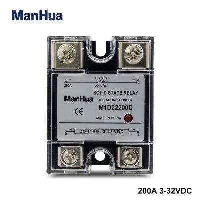 SSR M1D22200D Sealed Single Phase  DC 3-32VDC 200A General Purpose Black Solid State Relay