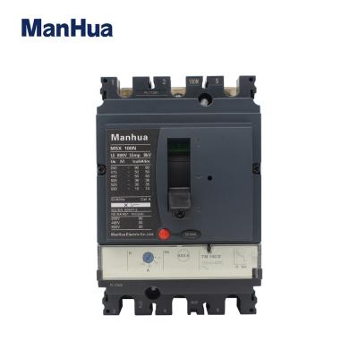 MSX-100N  MCCB 3P3T Breaking Capacity Adjustable 100A MSX-100N Moulded Case Circuit Breaker