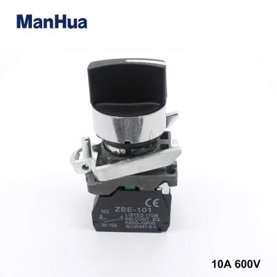  XB4-BD53 220V electrical standard handle 3 position stay put selector push button switch spring return