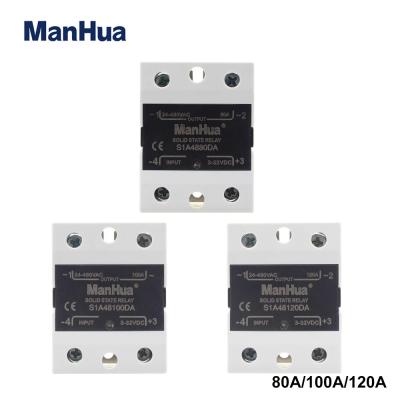 S1A4880DA/S1A48100DA/S1A48120DA SSR DC-AC 80DA/100DA/120DA Single phase Solid state relay Input 3-32VDC Output 24-480VAC