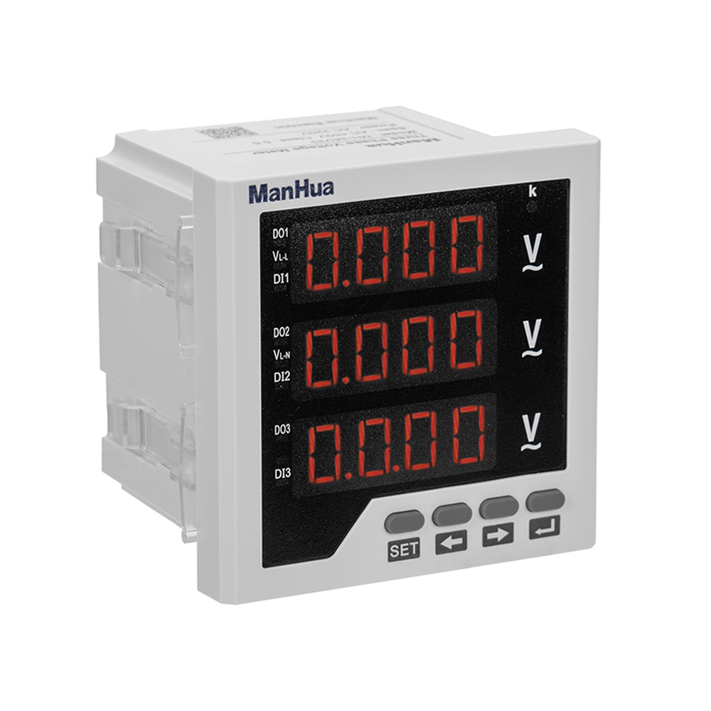 AC220V Digital Energy Meter Voltmeter Programmable Voltage Meter Electricity Detector Support RS-485 Communication MH-3AV33