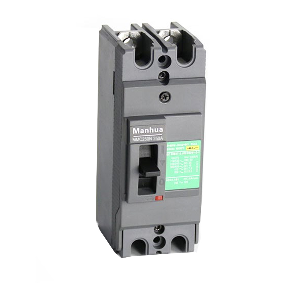 Mahua MMC-250 250A Molded Case Circuit Breaker Overload and Short-Circuit Protection Fire Retardant 2P