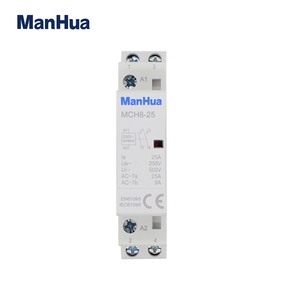 ManHua MCH8-25 2P 25A 220V/230V 50/60HZ Din rail Household ac Modular contactor