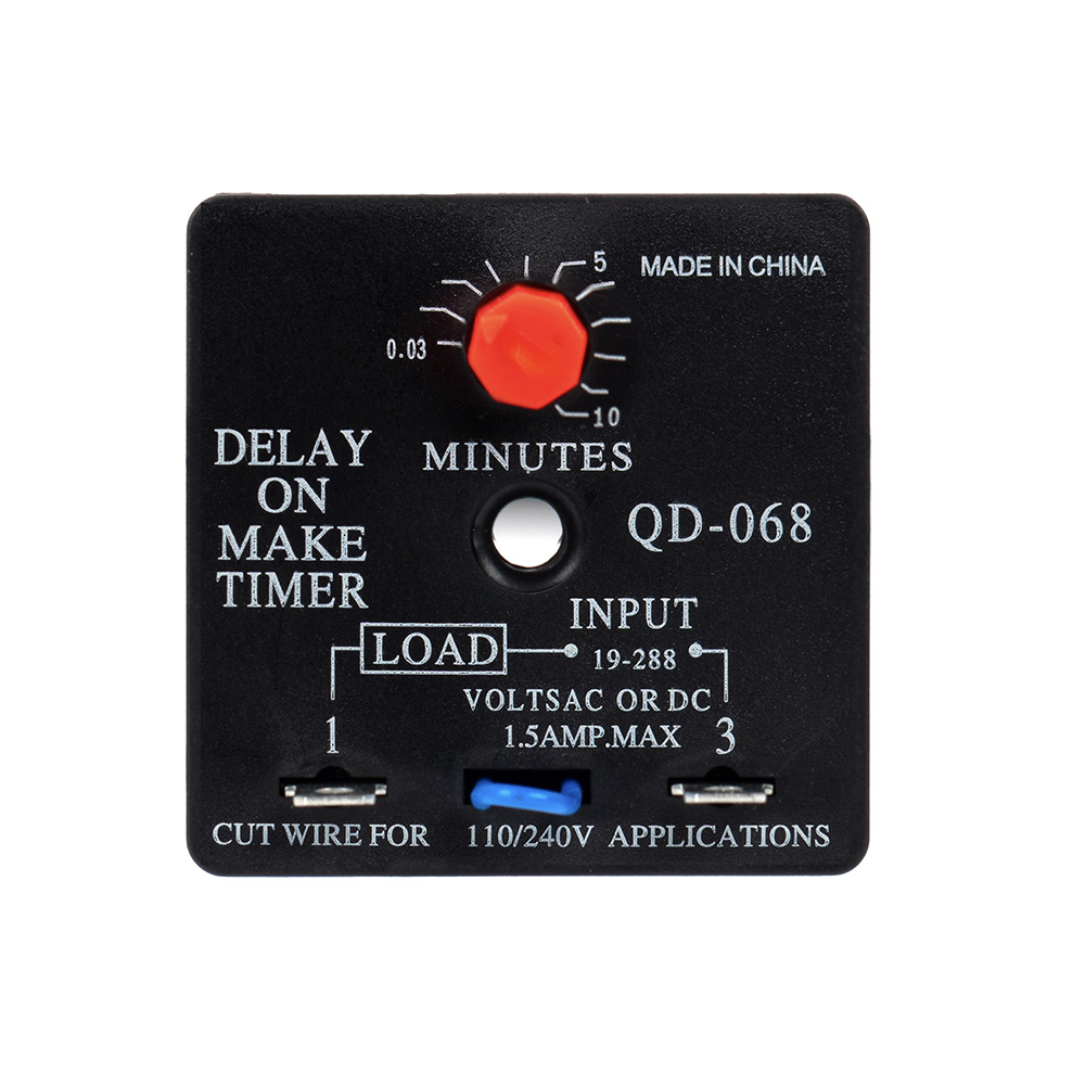 0.03-10 Minutes Delay on Break Timer Relay 110V/240V AC DC Max 1.5 Amp Universal Voltage Operation Time Delay for Refrigeration