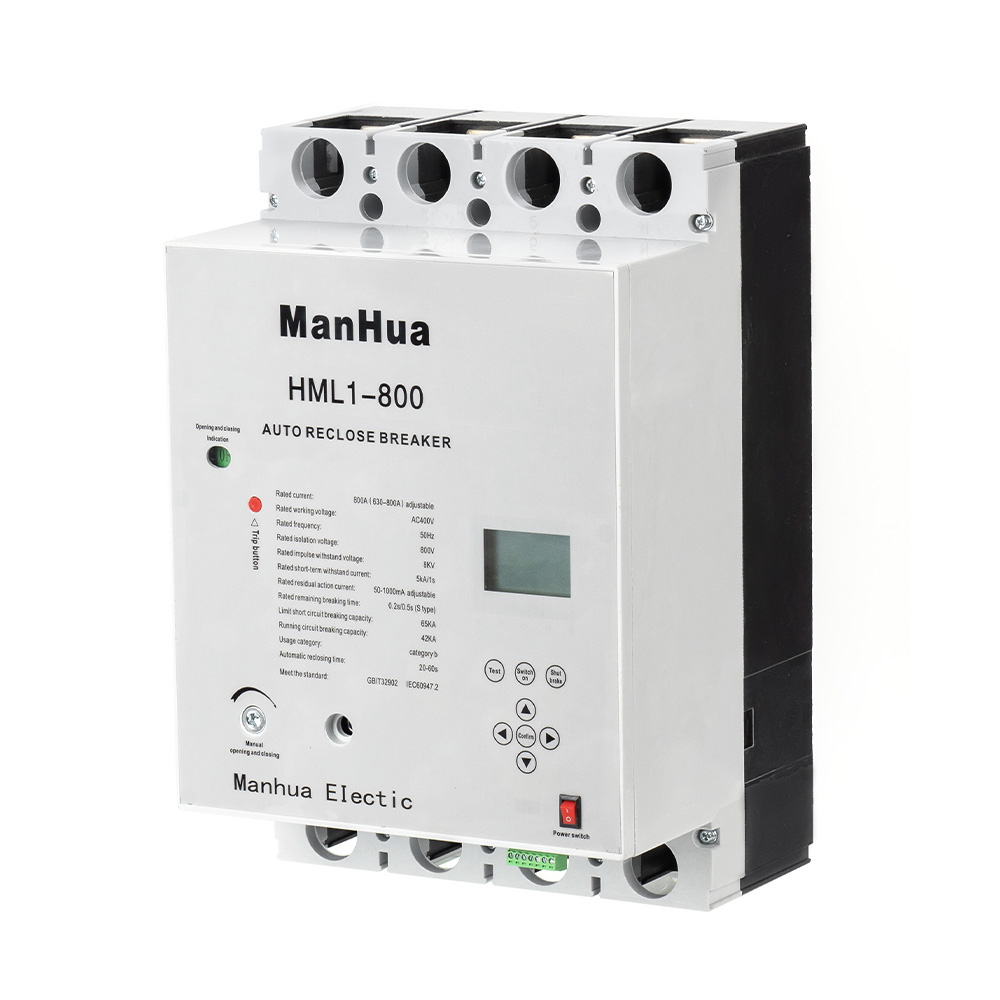 Manhua 800A Smart Remote Control Electronic MCCB AC400V Auto Reclose Circuit Breaker Smart mccb with RS485 Control 3P+N